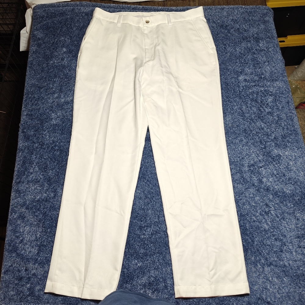 Greg Norman  Men's 36W X 32L For Tasso Elba Five Iron White  Straight Leg Pants